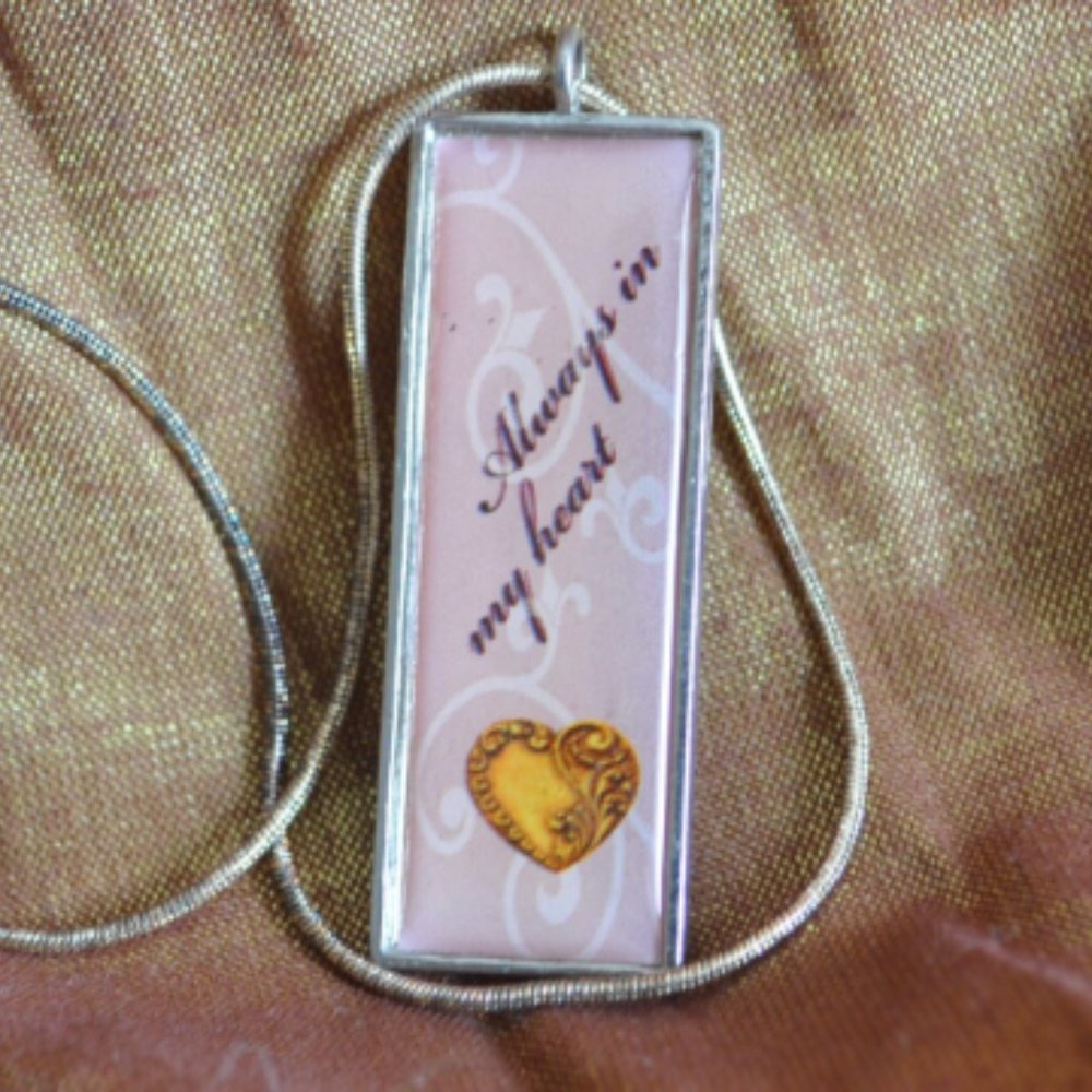 3 for $50 - always in my heart pendant with 925 silver necklace (3209)